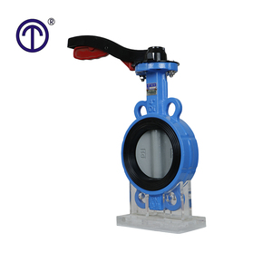 DN80 DN100 dn150 PN16 Wafer xử lý bướm van lót cao su tấm thép không gỉ Van bướm - Product Image 3