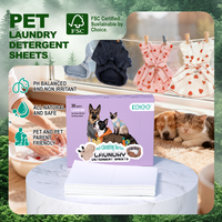 Feuilles de lessive pour animaux de compagnie KELEE, portables, sûres pour les voyages, pour les vêtements d'animaux, pH naturel équilibré, sans bouteilles en plastique, feuilles de lessive