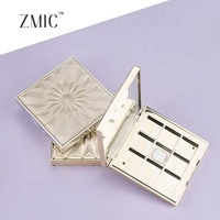 Emballage de luxe pour fards à paupières, contenants cosmétiques, palette de maquillage vide à 9 compartiments, magnétique, or ou argent
