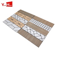 Panneau acoustique 3D en fibre de polyester, panneau mural absorbant le son pour la décoration intérieure de bureaux, studios, hôtels