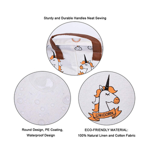 Vải giặt <span class=keywords><strong>Hamper</strong></span> với dây thừng xử lý và nắp để sử dụng nhà tính năng một thiết kế lót giỏ - Product Image 5