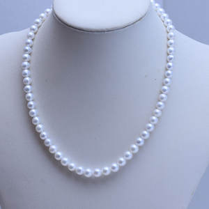 Collar de Perlas Fuertes de 7-8 mm de Zhuji Danshui, Plata S925, Estilo Minimalista, Suministro al por Mayor Transfronterizo - Product Image 1