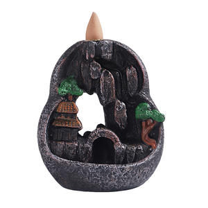 Artesanía <span class=keywords><strong>de</strong></span> Resina Feng Shui, Incensario <span class=keywords><strong>de</strong></span> Montaña con Cascada, Quemador <span class=keywords><strong>de</strong></span> Incienso <span class=keywords><strong>de</strong></span> Flujo Inverso para Yoga, Meditación y Decoración Zen - Product Image 2