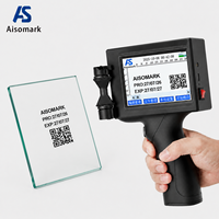 AISOMARK Impresora de inyección de tinta CIJ manual portátil de 12.7mm, cartucho de tinta para caracteres grandes, materiales flexibles para huevos, USB, 600dpi, nueva 1