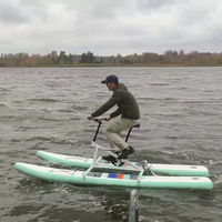 Vélo aquatique simple gonflable Pédalo Bateau à pédales Aqua Quad Vélo aquatique pour adulte