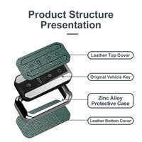 Étui de protection intégral en métal pour clé de voiture avec chaîne pour Chery Jetour T2, X70 Plus, X90 - Accessoire de luxe pour télécommande