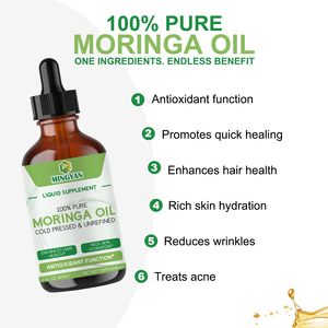 Aceite de Moringa Puro OEM/ODM, Rico en Antioxidantes, Protección UV, Líquido Oral, Nutrición Capilar, Salud del Cabello, Energía, Metabolismo, Inmunidad - Product Image 2