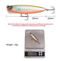 Leurre de pêche en gros, leurre de pêche coulant en forme de crayon, leurre dur 95 mm/18 g, leurre sonore, leurre artificiel
