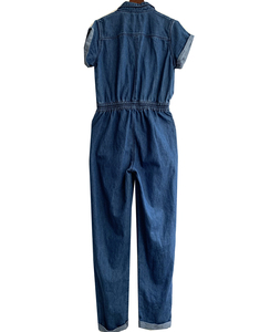 <strong>Dungarees</strong> Romper Denim Jumpsuit <strong>Short</strong> Sleeve Overalls - Product Image 4