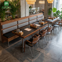 Meubles de restaurant commerciaux modernes, sièges en cuir et en bois, chaises et tables pour hôtels, cafés - durables et écologiques