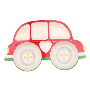 Wuhe Childrens Car Shaped Divided Plate Food Grade Drop Resistant For Kids Meals 2 4 Years - Product Image 3