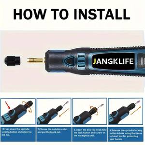 ชุดเครื่องมือโรตารี่ JANGKLIFE 28 ชิ้น พร้อมแกนยืดหยุ่น 3 ระดับความเร็ว สำหรับงานฝีมืออเนกประสงค์ อุปกรณ์เสริมเครื่องเจียร - Product Image 5