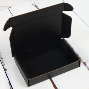 Sponge Liner Gold Foil Embossing Printing UV Coating Matt Lamination Paper Material Luxury <b>Black</b> Corrugated Board Mailer <b>Box</b> - Product Image 2