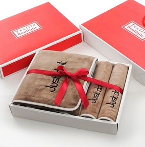 Custom Microfiber 3-Piece Gift Box <b>Towel</b> <b>Set</b> with Custom Logo Solid Color for Weddings Birthdays Parties & Souvenirs - Product Image 1