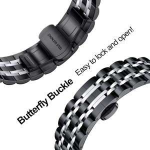 Cinturino per bracciale a sette maglie in acciaio inossidabile per <span class=keywords><strong>Apple</strong></span> <span class=keywords><strong>Watch</strong></span> cinturino di lusso in metallo ultra 49mm per iWatch Series 8 7 <span class=keywords><strong>SE</strong></span> 41/45mm 40/44mm - Product Image 5