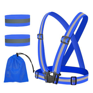 로얄 100% 승마 요원 구급 요원 탄성 일본 야외 포켓 소재 높은 Vis 반사 작업 안전 조끼 포함 - Product Image 2