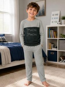 Collection de tenues coordonnées pour garçons importées et élégantes, qualité supérieure, ensemble deux pièces assorti, vêtements confortables pour enfants, style moderne et décontracté - Product Image 1