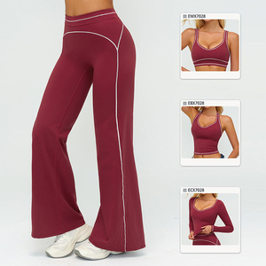 Leggings <span class=keywords><strong>de</strong></span> yoga pour femmes, taille haute |   Leggings <span class=keywords><strong>de</strong></span> yoga évasés, vêtements <span class=keywords><strong>de</strong></span> fitness, leggings <span class=keywords><strong>de</strong></span> <span class=keywords><strong>sport</strong></span> pour femmes ECK7028-2 - Product Image 3