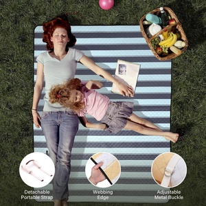 150*200cm 200*200cm High Quality Pongee Fabric Waterproof Moistureproof <b>Foldable</b> Outdoor Portable Picnic Blanket Mat - Product Image 6