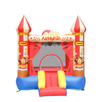 Château gonflable avec toboggan rouge, en stock aux États-Unis, pour enfants, divertissement extérieur, usage domestique