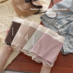 <span class=keywords><strong>Culotte</strong></span> Grande Taille pour Femme Tout Coton Tricot Uni Quotidien Respirant Antibactérien Taille Haute Toutes Saisons Super Pratique - Product Image 4