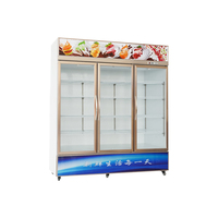 Vitrine commerciale de supermarché, boîtier de porte en verre, boissons froides de Coca réfrigérateur sans gel, réfrigérateur Transparent pour boissons froides