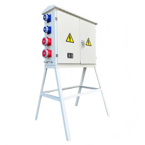 Heavy-Duty White Metal Switchgear Box for Temporary Site Power, IP65 Weatherproof with Safety Lock Distribution box - Product Image 3