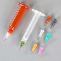 Custom 13G-34G 1/4 Inch Plastik Berulir Baja Tahan Karat untuk Ujung Lem dengan Jarum Dispensing
