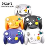 Manette de jeu sans fil 5 couleurs pour console de jeu NGC avec adaptateur 2.4G, manettes de jeu, joystick pour console de jeu vidéo GameCube
