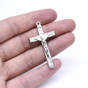 <span class=keywords><strong>2.3</strong></span>*4.3ซม. เงินโบราณสร้อยคอลูกประคำศาสนาเยรูซาเลมไม้กางเขน - Product Image 4