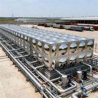 Réservoir d'eau en acier inoxydable SUS304, panneau modulaire, réservoir d'eau rectangulaire pour l'eau potable, la lutte contre l'incendie, l'utilisation industrielle