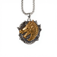 Collier pendentif amulette rond creux en acier inoxydable avec visage de l'Odin, dieu nordique viking, pour homme, style vintage, gothique, punk, motard, bijoux audacieux
