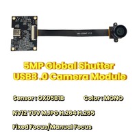 Módulo de Cámara USB 3.0 de 5MP, Sensor OX05B1B, Obturador Global, 60fps, Cámara Industrial en Blanco y Negro, Tipo-C para Inspección de Alta Velocidad