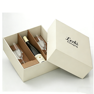 Boîtes en carton ondulé de haute qualité pour bouteilles de vin, verres et cadeaux, prix d'usine abordable - Product Image 1