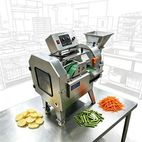 Dubbelkopige commerciële multifunctionele groentesnijder, -slicer en -shredder met 1 jaar garantie, afkomstig uit China