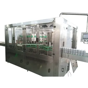 Konter otomatis tekanan aluminium dapat pengisi kerajinan pembuatan bir Rotary pengisi dan mesin penjahit industri kaleng Line