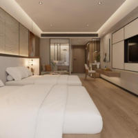 Offre Spéciale : Ensemble de Mobilier de Chambre d'Hôtel Moderne en Bois Personnalisé pour Appartements, Écoles et Résidences - Écologique et Durable