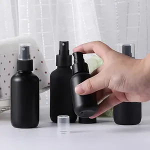 4オンスブラックミストスプレープラスチックボトル100ml化粧品包装ヘアマットファインミストスプレーボトル男性用香水瓶