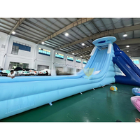Groothandel Dubbele Baan Grote Opblaasbare Waterglijbaan met PVC Materiaal 500kg Capaciteit 6-Jaar Garantie