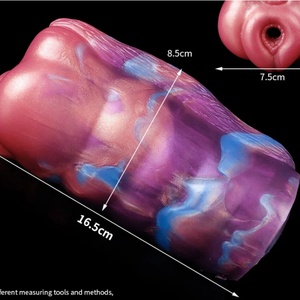 YOCY Masturbateur masculin en silicone, jouet sexuel pour adultes, stimulateur de pénis à double canal anal et vaginal, masseur, fétiche de la vulve - Product Image 3