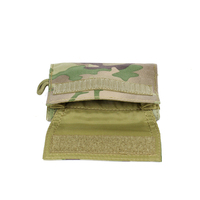 Portefeuille en toile portable à trois volets de grande capacité avec camouflage personnalisé Pochette à monnaie en nylon Porte-monnaie avec fenêtre d'identification Porte-carte de crédit