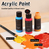 2oz/60ml Vente en gros de couleurs de peinture acrylique Artiste Enfants Non-Toxic Professional Craft Paint Acrylic Paint Set
