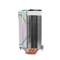 Refroidisseur de processeur haute performance à air avec ventilateur de refroidissement LED RGB à spectre complet, 6 caloducs Intel, roulement fluide