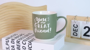 <span class=keywords><strong>Mug</strong></span> à café en céramique émaillée bicolore avec motif résistant à la cire, <span class=keywords><strong>mug</strong></span> personnalisé de couleur mate avec impression sérigraphique - Product Image 5