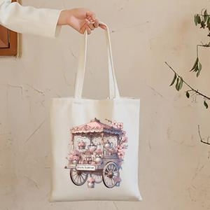 Bolso de Mano Casual de Lona para Mujer, Reutilizable y Portátil, el Mejor Regalo para Amigas, con Cierre y Forro Personalizados (Todas las Temporadas) - Product Image 1