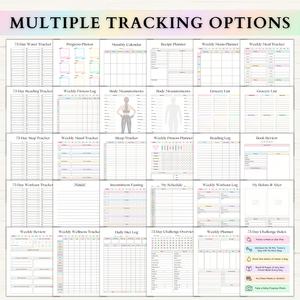 Planificateur de défi de 75 jours Journal d'entraînement Suivi des repas Mesure de la progression Calendrier d'admission d'eau avec couverture en papier lié en spirale - Product Image 5