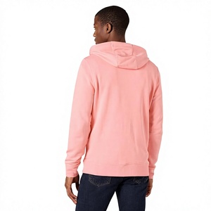 เสื้อฮู้ดซิปสีชมพูสำหรับผู้ชาย ทรงปกติ สีพื้น สวมใส่สบายๆ ในฤดูใบไม้ร่วง ผลิตจากผ้าฝ้ายทอ 100% ระบายอากาศได้ดี เป็นมิตรกับสิ่งแวดล้อม แบรนด์ Beazer Sports - Product Image 5