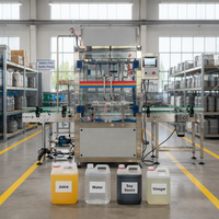 Machine de remplissage de bouteilles par gravité, machine de remplissage linéaire de liquides, machine de remplissage à 4 têtes à alimentation automatique