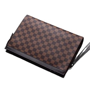 <span class=keywords><strong>Borsa</strong></span> a Mano Grande da Uomo in <span class=keywords><strong>Pelle</strong></span> Sintetica PU Personalizzata, Stile <span class=keywords><strong>Vintage</strong></span>, con Cerniera a Quadretti, per Affari e Mobile - Product Image 6