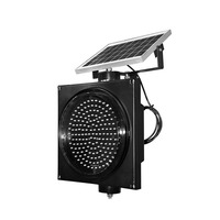 Feux de signalisation solaires LED haute luminosité, jaune ambre, clignotant, 300 mm, PP/PVC, non réfléchissant, pour marquage de voies/de circulation